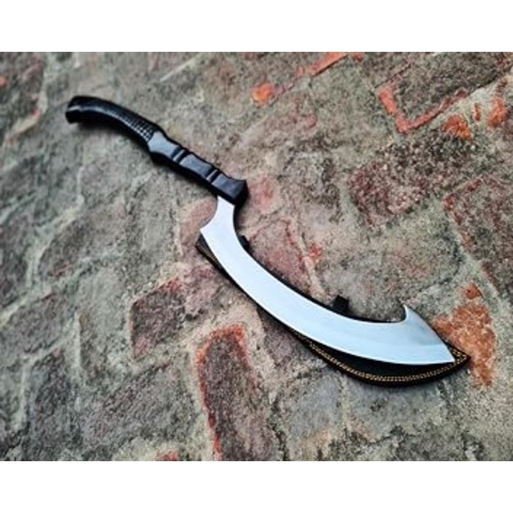 Egyption Khopesh Sword Handmade Best Gift For Men Curved Blade Razor Sharpe Edges Rose Wood Hand Carved Handle 2