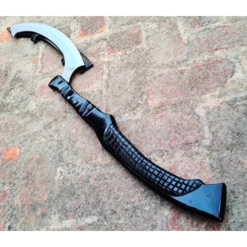 Egyption Khopesh Sword Handmade Best Gift For Men Curved Blade Razor Sharpe Edges Rose Wood Hand Carved Handle 3