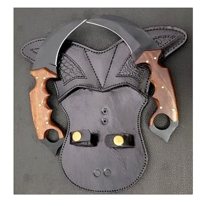 Karambit Knives Pair Full Tang With Rose Wood Handle Karambit Knife Kerambit Folding Karambit 0