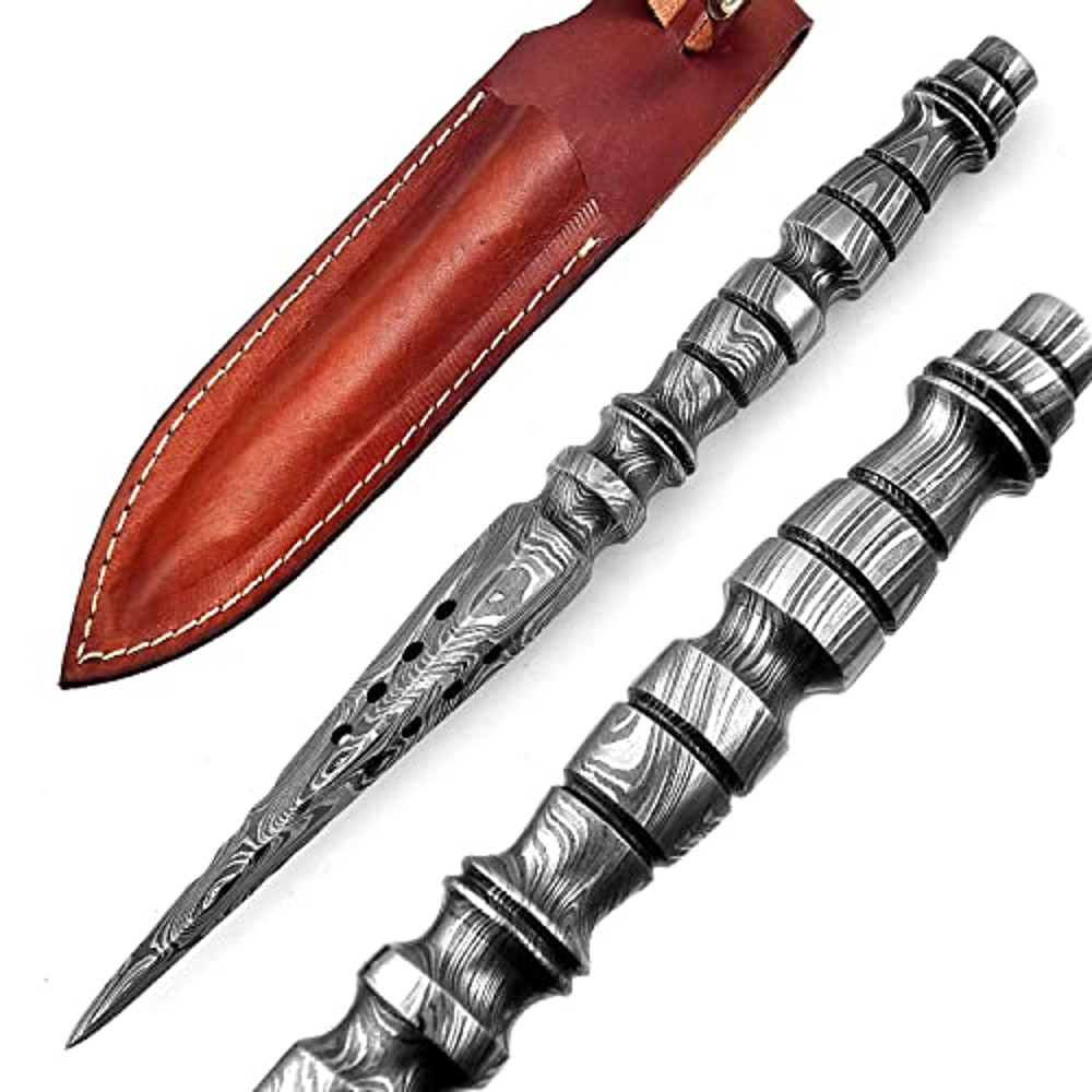 Handmade Damascus Steel Kriss Dagger Hunting Knife Outdoor Knives Collection Best Gifts Knife With A Full Tang Handle 1