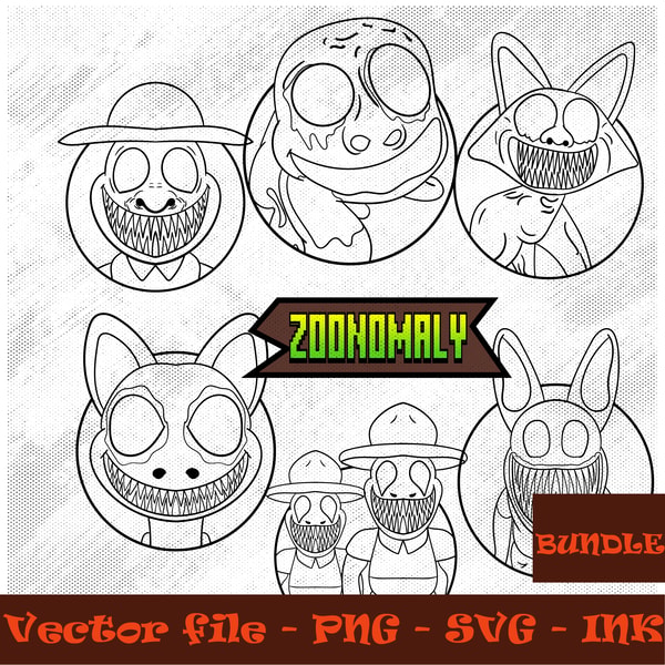 Zoonomaly SVG,PNG,Eyes Opened Rabbit Monster Sticker SVG,Fri | Inspire ...