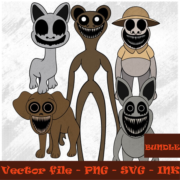 Zoonomaly SVG,PNG,Eyes Opened Rabbit Monster Sticker SVG,Fri | Inspire ...