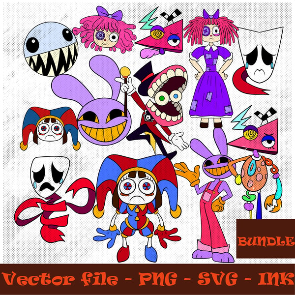 Gangle Vector Graphic The amazing digital circus SVG, Pomni Head, Gangle, Jax, Rag | Inspire ...