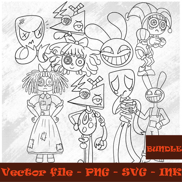 Gangle Vector Graphic The amazing digital circus SVG, Pomni Head, Gangle, Jax, Rag | Inspire ...