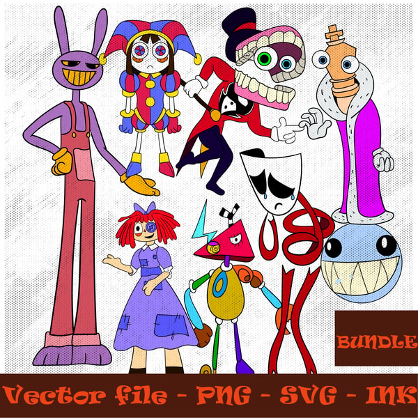 Gangle Vector Graphic The amazing digital circus SVG, Pomni Head, Gangle, Jax, Rag | Inspire ...