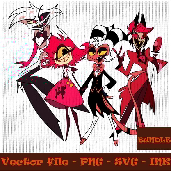 Bundle Angel Dust SVG Moxxie SVG Niffty Hazbin Hotel SVG Ala | Inspire ...