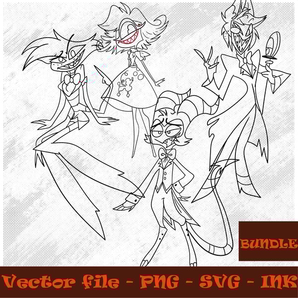 Bundle Angel Dust SVG Moxxie SVG Niffty Hazbin Hotel SVG Ala | Inspire ...