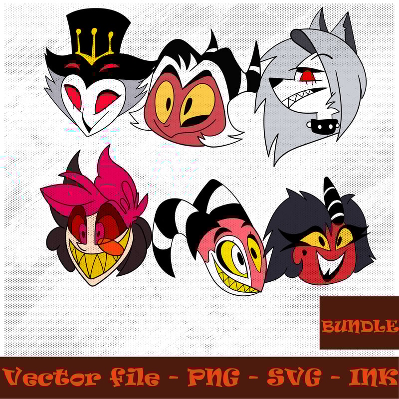 Bundle Stickers Angel Dust SVG Moxxie SVG Niffty Hazbin Hote | Inspire ...