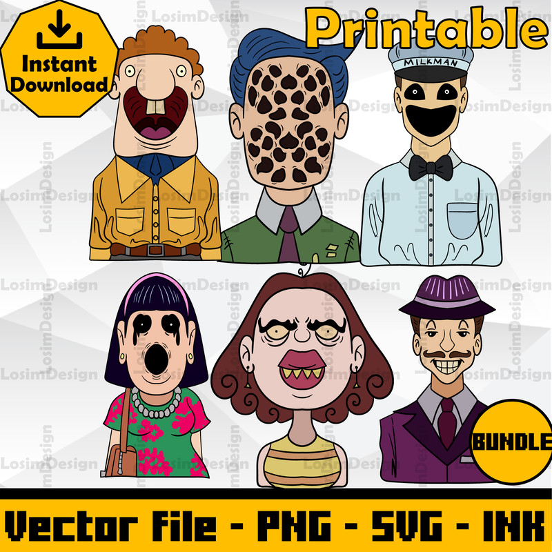 Oon Man 2 SVG Thats Not My Neighbor AngusElenois Red Handed StickerHoon Lady Hd SVGPNGInk Digital Download 0