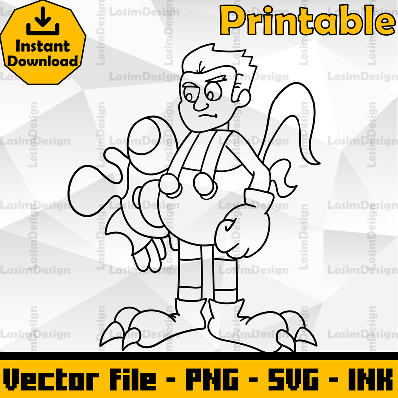 Editable Richard In Clucky PNG Clucky From Cluckys Logic Cut File Coloring PagesSVGPNGInk 1