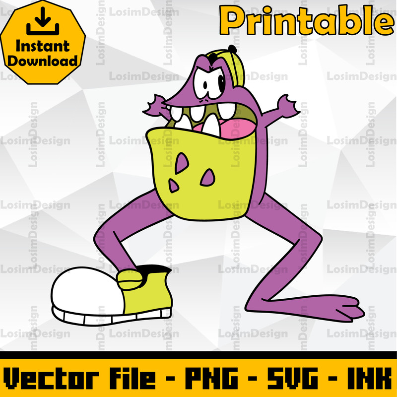 Editable Sticker Roofus Ribbit PNG Clucky From Cluckys Logic Cut File Coloring PagesSVGPNGInk 0