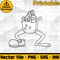 Editable Sticker Roofus Ribbit PNG Clucky From Cluckys Logic Cut File Coloring PagesSVGPNGInk 1