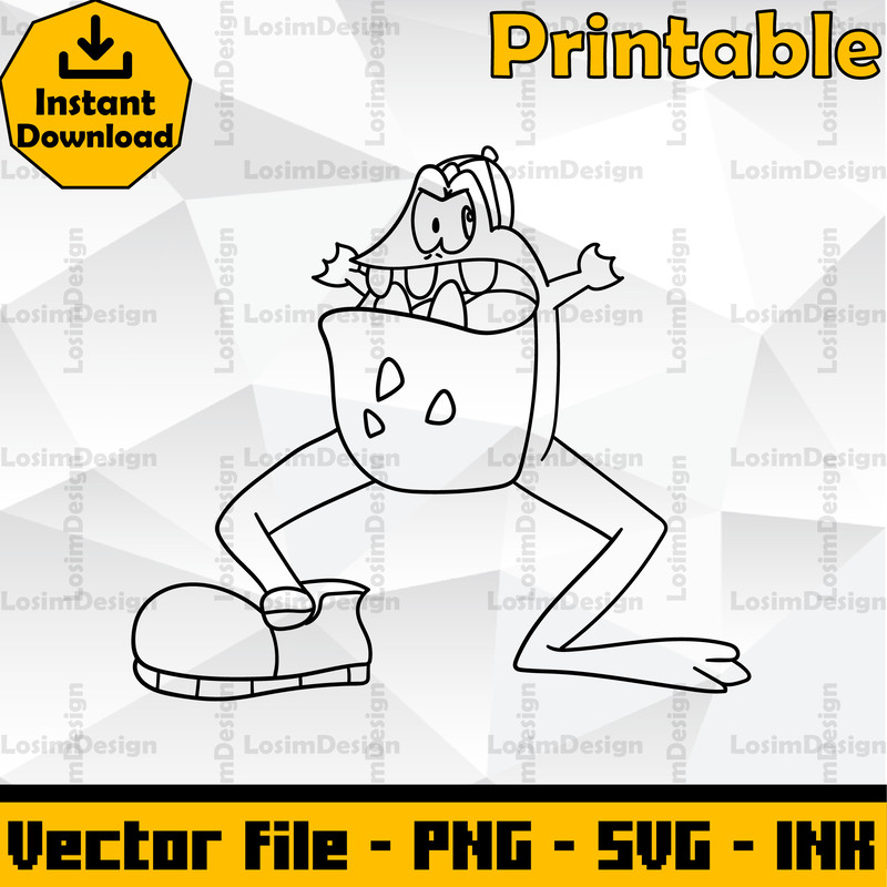 Editable Sticker Roofus Ribbit PNG Clucky From Cluckys Logic Cut File Coloring PagesSVGPNGInk 1