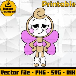 editable glisten dandy world svg cut file, coloring pages,svg, png, ink