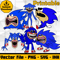 Bundle Shin Sonic SVG Cut FileSonic Coloring PagesEditable SVG PNG Ink 0