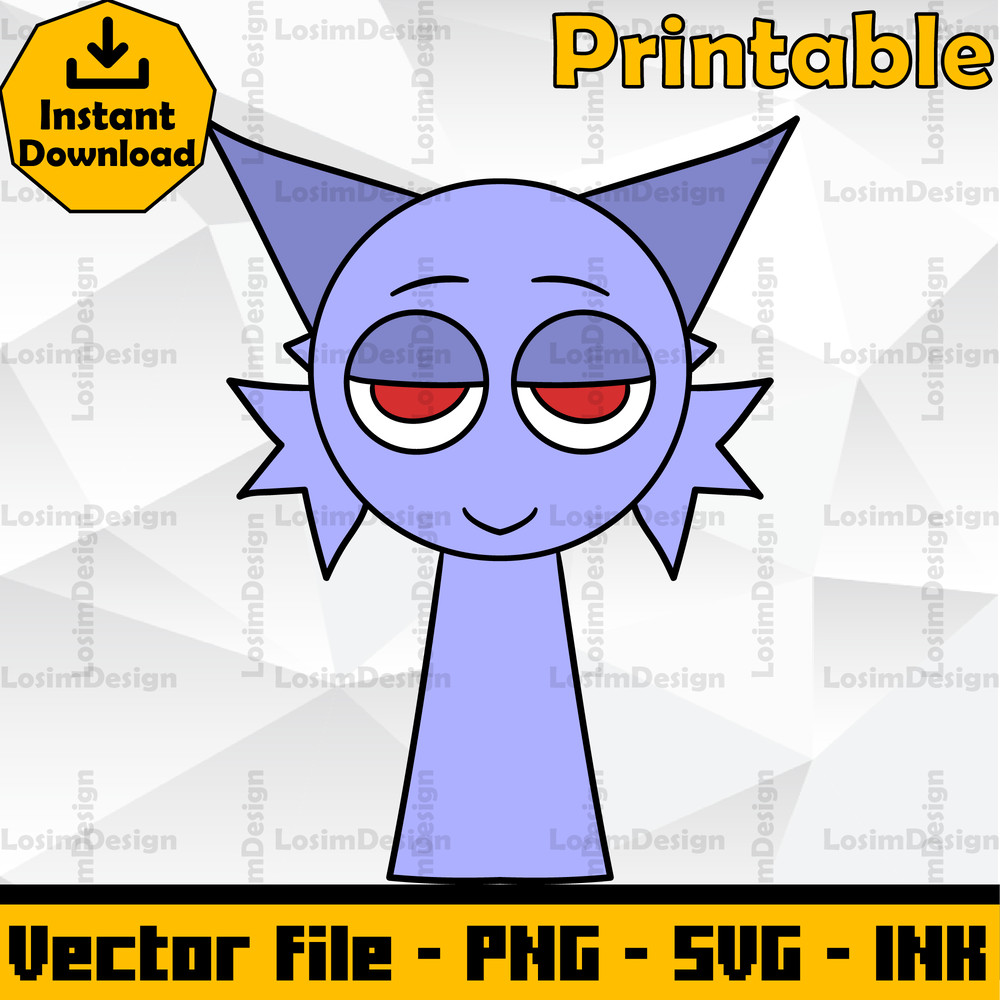 Sprunki Increedibox SVG Cut File Ario Sprunki Coloring PagesEditable SVG PNG Ink Digital Download 0