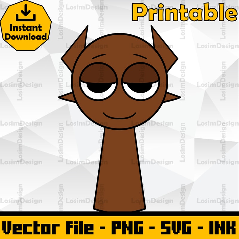 Sprunki Increedibox SVG Cut File BildeN Sprunki Coloring PagesEditable SVG PNG Ink Digital Download 0