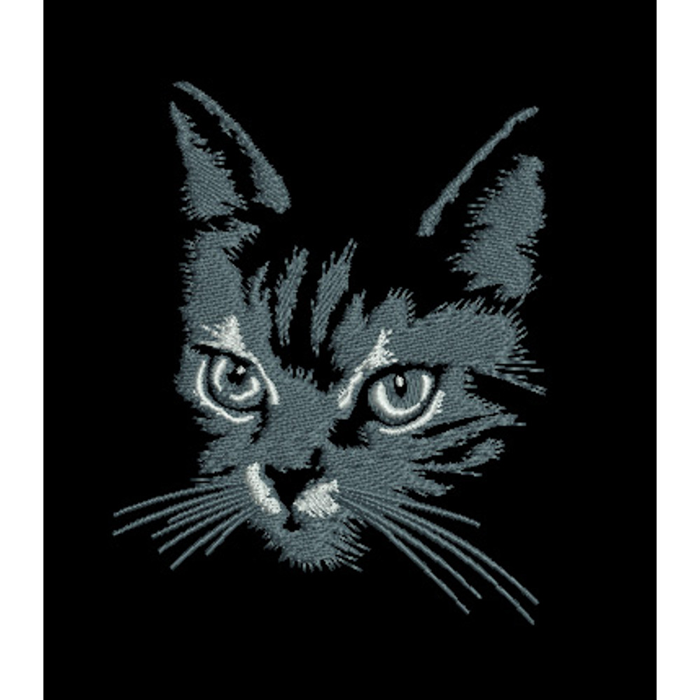 Cat Face Embroidery Design For Embroidery Machines 2