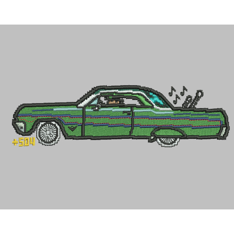 Embroidery Design Old Car Design 3