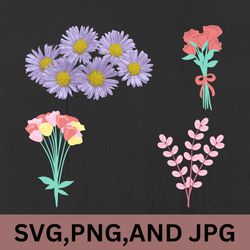 gorgeous flower svg bundles high-quality files perfect for personalized crafts & decorations"