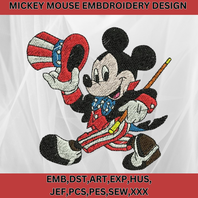 Beautiful Mickey Mouse Embroidery Design Easy To Download Perfect For Kids Clothes And Accessories 0
