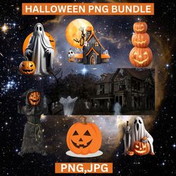 cute & scary halloween png bundle high-quality transparent images for t-shirts & cards.