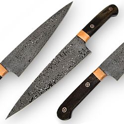 artisan damascus chef's knife precision meets elegance, handcrafted damascus chef knife, superior strength and style