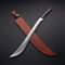 Handmade D2 Steel Hunting Machete Sword Sharp Blade Edge  Leather Sheath Summit Seeker  Enduring Spirit Blade 0