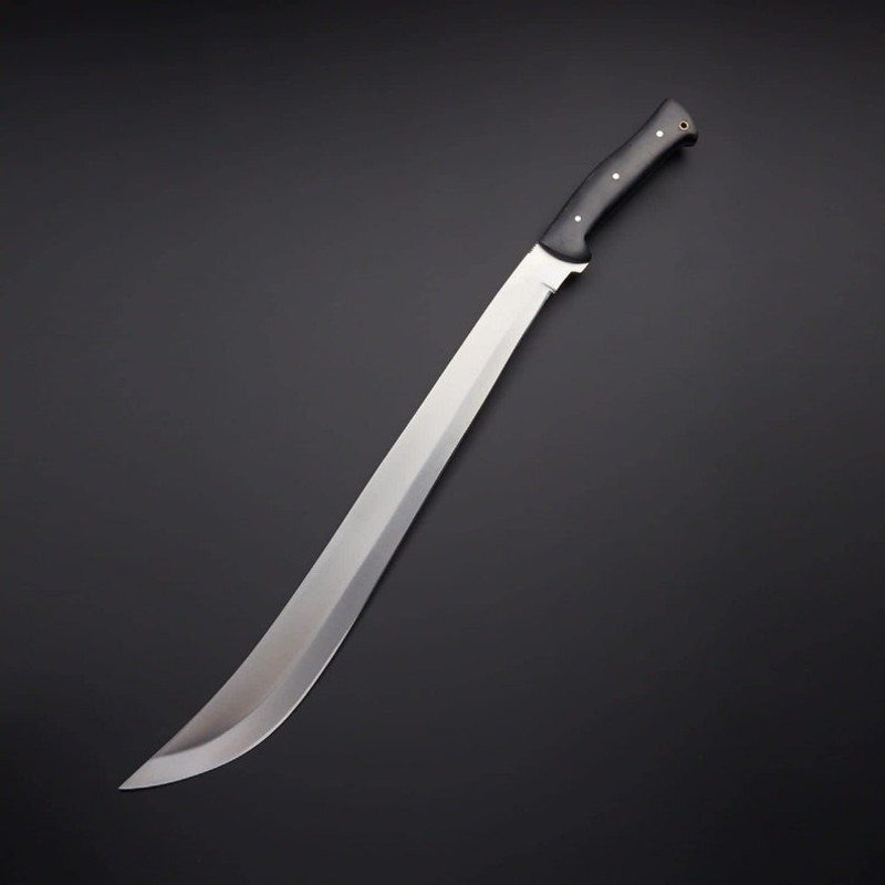 Handmade D2 Steel Hunting Machete Sword Sharp Blade Edge  Leather Sheath Summit Seeker  Enduring Spirit Blade 2