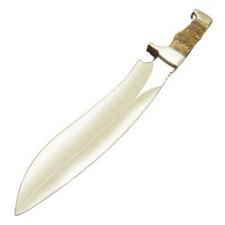 17" classic bowie knife with sheath, ram horn handle, d2 tool steel blade, outdoor & survival gear, edge of adventure