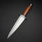 COMBAT DAGGER HANDMADE D2 STEEL HUNTING DAGGER KNIFE LEATHER HANDLE  SHEATH 0
