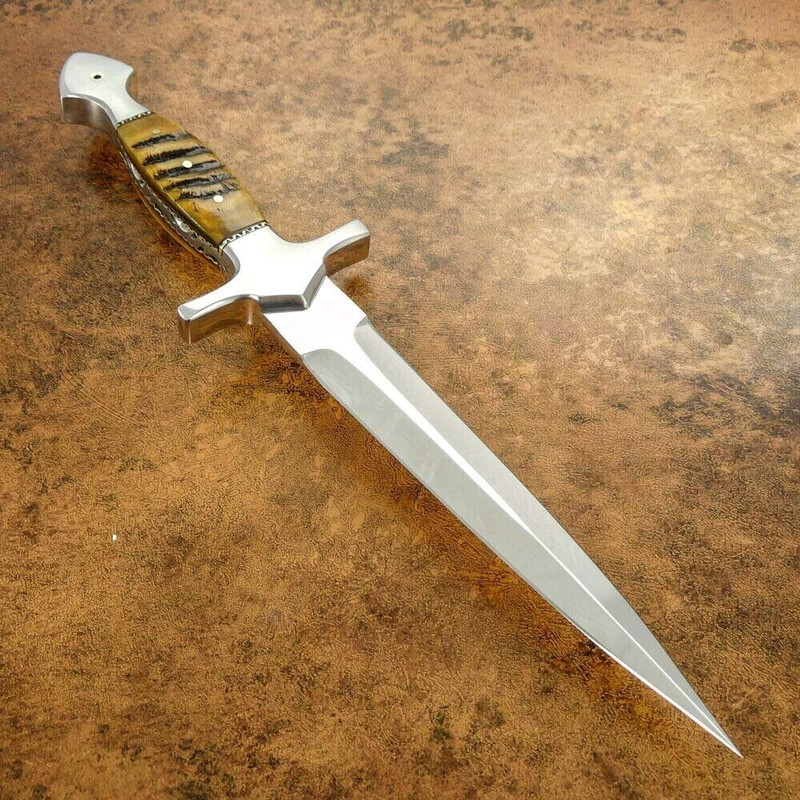 LUXURY DAGGER D2 TOOL STEEL BLADE NEEDLE POINT DAGGER HUNTING KNIFE CAMPING TOOL  OUTDOOR USE 3