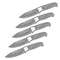 9 HANDMADE DAMASCUS STEEL RANDOM PATTERN FULL TANG BLANK BLADES LOT OF 5 PCS OUTDOOR CAMPING KNIVES 0