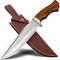 12 HANDMADE D2 STEEL TACTICAL HUNTING BOWIE KNIFE  SHEATH STEEL GUARD WOOD HANDLE 0