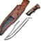 17 HANDMADE D2 STEEL CROCODILE DUNDEE BOWIE KNIFE SHEATH WOOD HANDLE TACTICAL SURVIVAL KNIFE 0