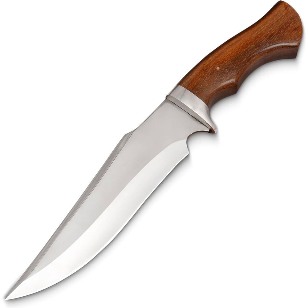 D2 Steel Tactical Hunting Bowie Knife With Sheath Sharp Edge  Ready To Use Wood Handle Survival Kni 6