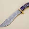 Unique Handmade Damascus Steel Hunting Bowie Knife With Resin And Brass Handle  Great Gift For Him 1