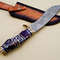 Unique Handmade Damascus Steel Hunting Bowie Knife With Resin And Brass Handle  Great Gift For Him 3