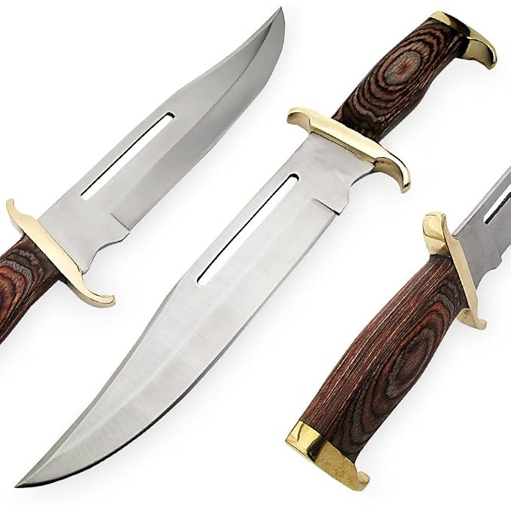 Armory Replica West Hunting Knife For Outdoor Adventures Survival Hard Wood Handle Knife With Shea 0