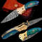 Damascus Steel Folding Knife 0