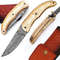 Damascus Steel Folding Knife 6
