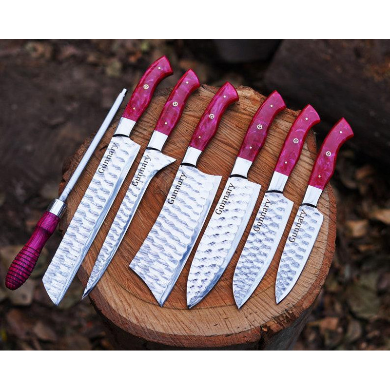 Beautiful Handmade Kitchen Chafe Set With Pink Color Handle 0