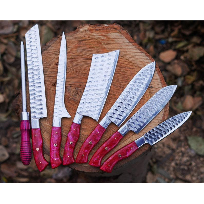 Beautiful Handmade Kitchen Chafe Set With Pink Color Handle 1