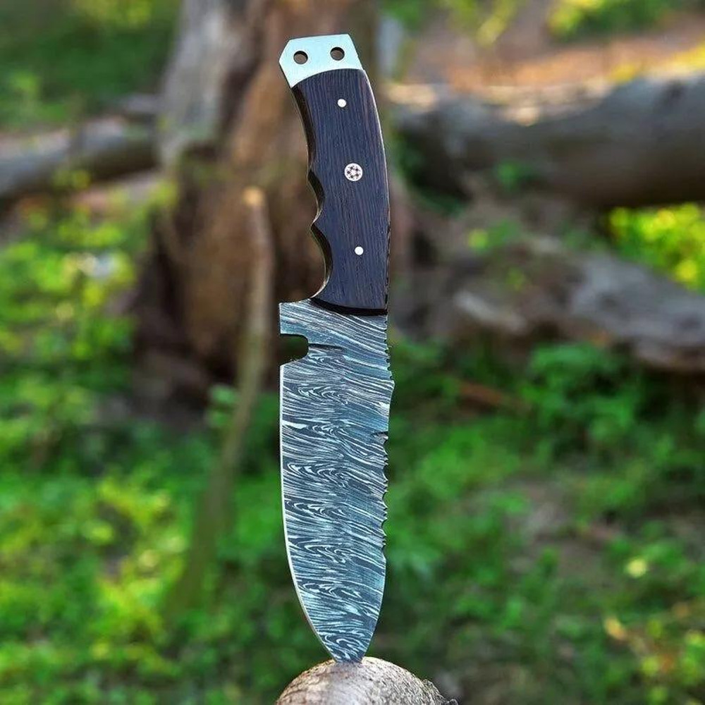 CUSTOM HANDMADE DAMASCUS SURVIVAL CAMPING FIXED BLADE HUNTING KNIFE 2