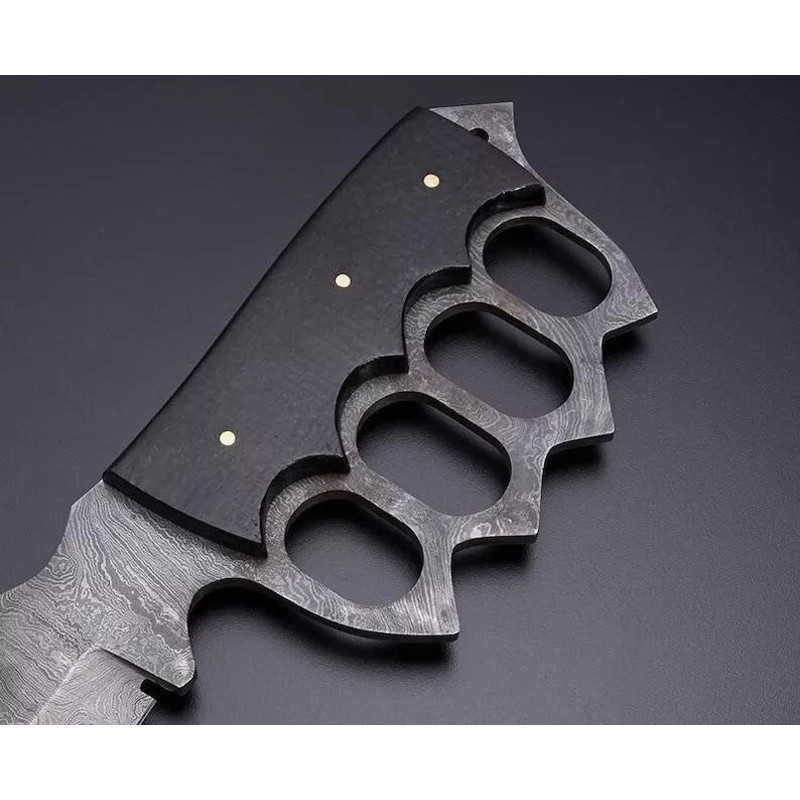 CUSTOM HANDMADE DAMASCUS STEEL SURVIVAL CAMPING FIXED BLADE HUNTING KNIFE 1