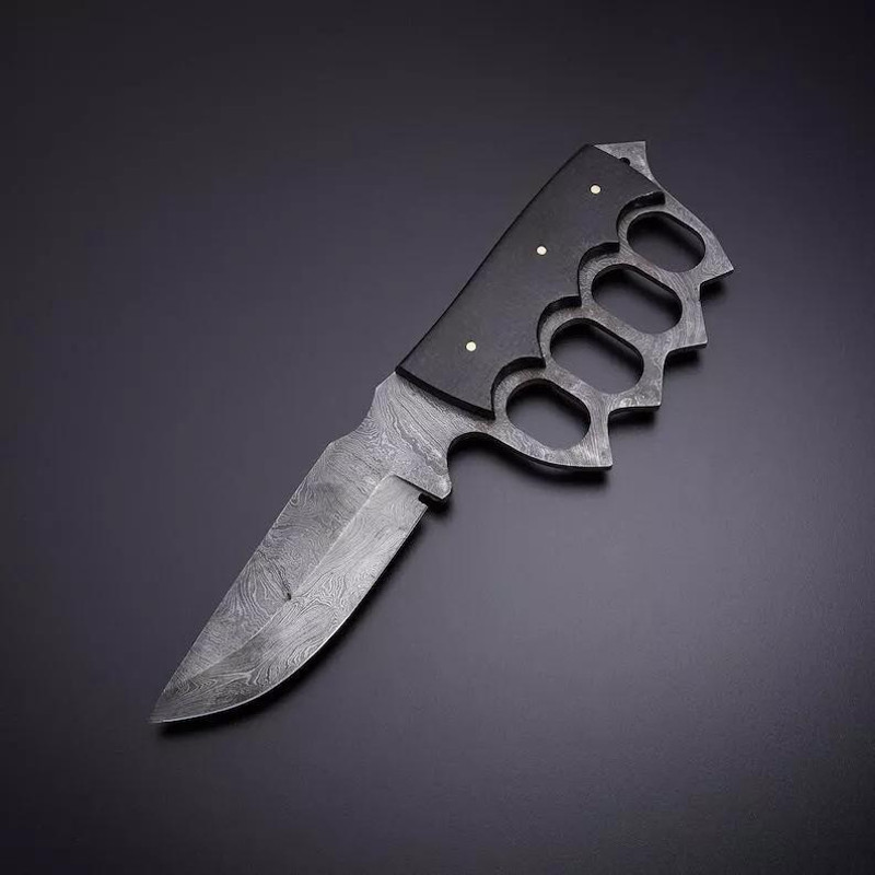CUSTOM HANDMADE DAMASCUS STEEL SURVIVAL CAMPING FIXED BLADE HUNTING KNIFE 3