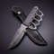 CUSTOM HANDMADE DAMASCUS STEEL SURVIVAL CAMPING FIXED BLADE HUNTING KNIFE 4