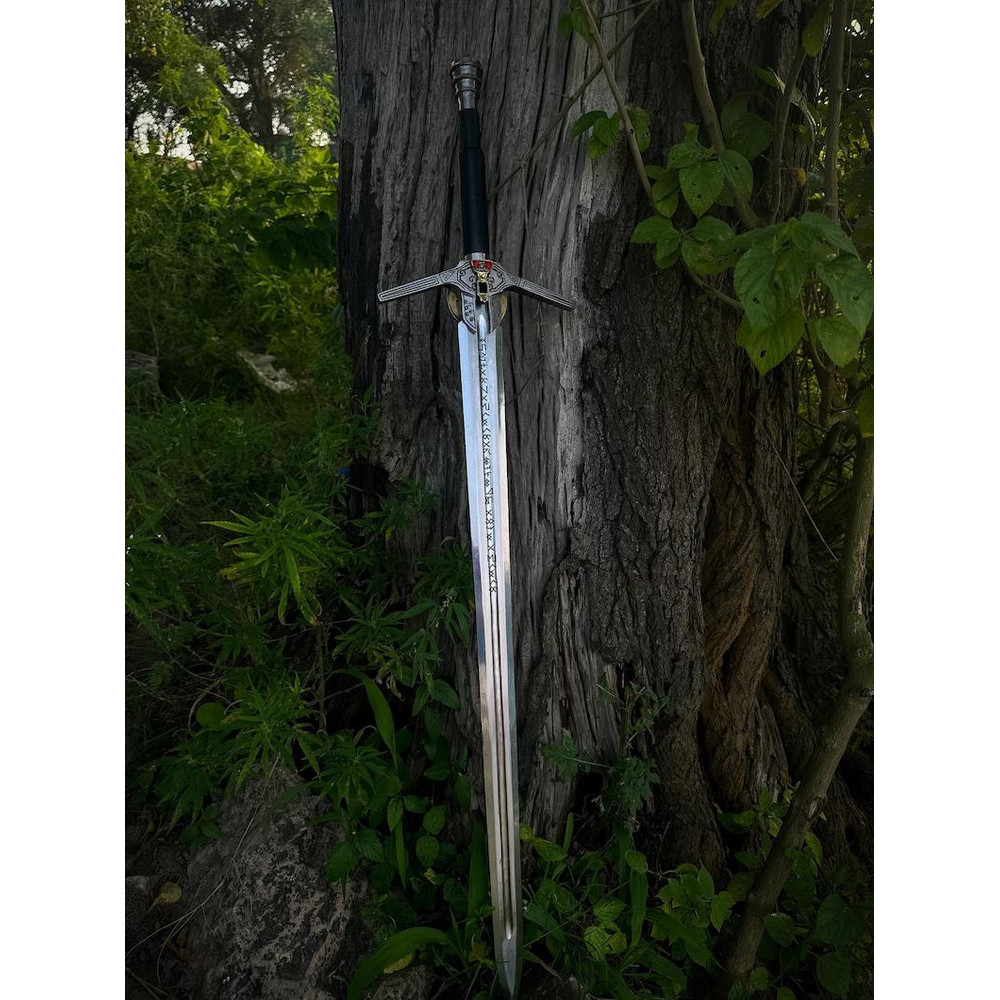 Black Witcher Sword With Scabbard  Geralt Of Rivia Replica Perfect Fathers Day Gift Groomsmen Gift And Collectible 0