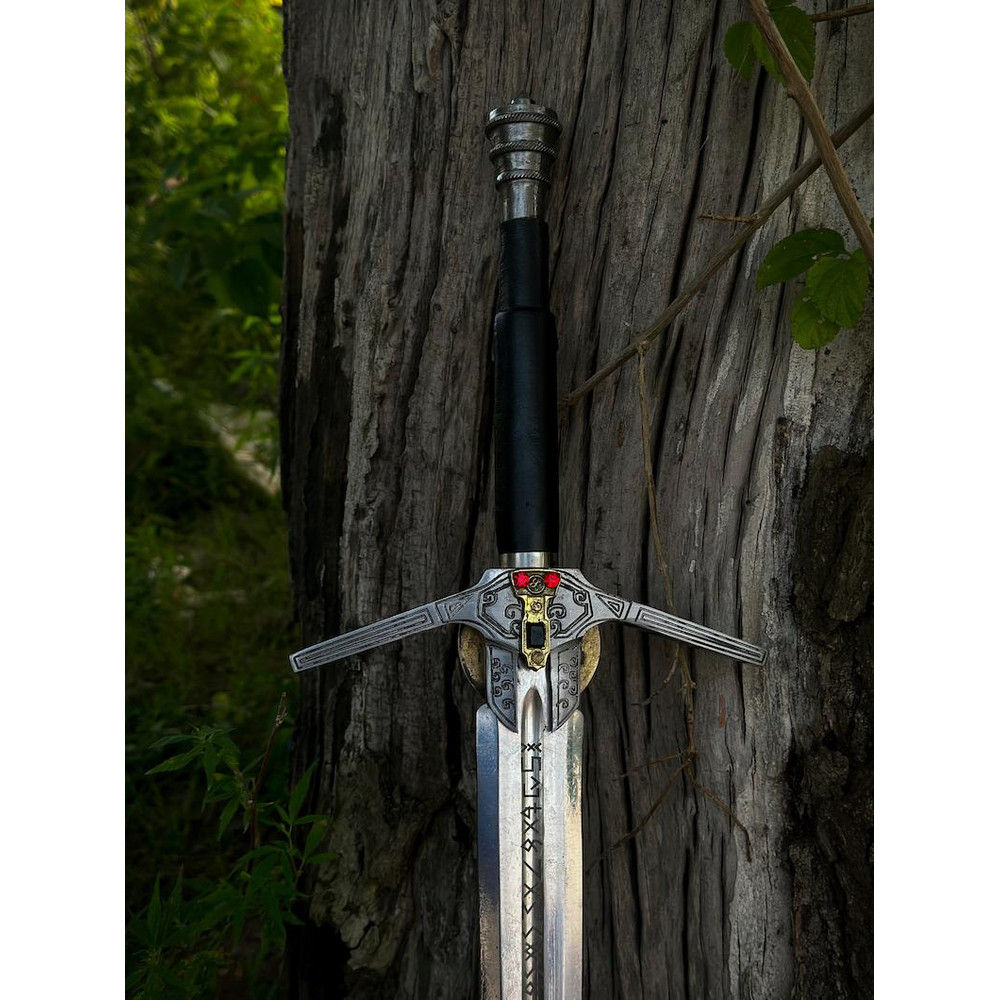 Black Witcher Sword With Scabbard  Geralt Of Rivia Replica Perfect Fathers Day Gift Groomsmen Gift And Collectible 2