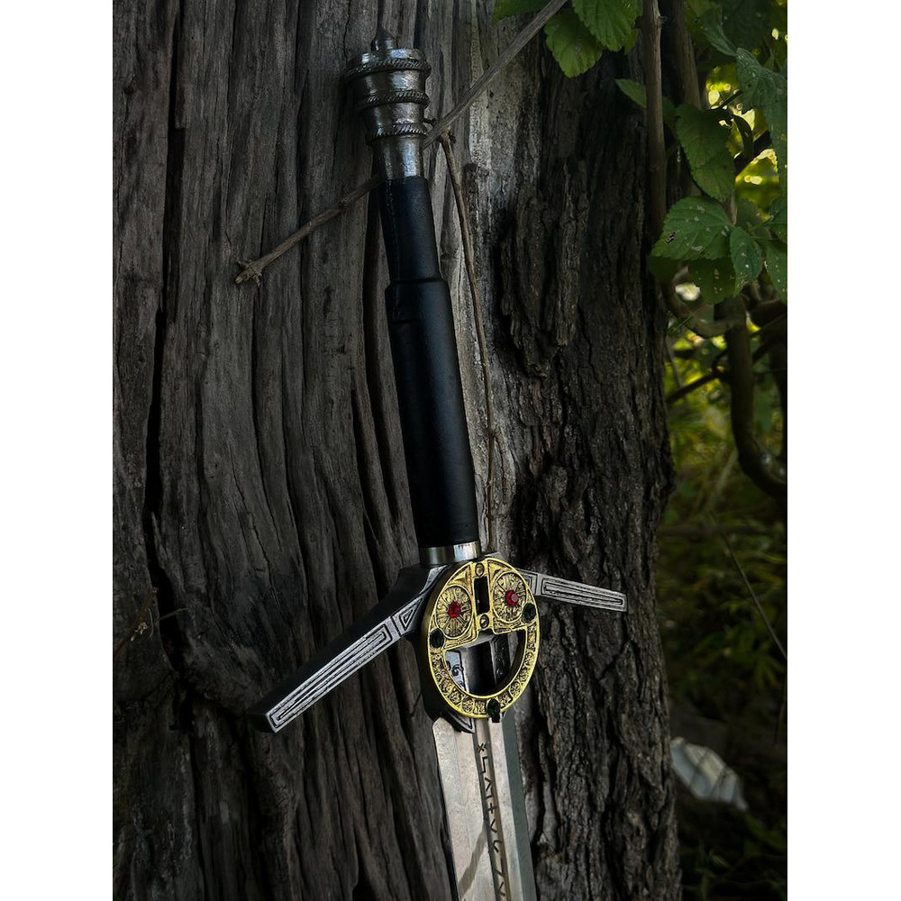 Black Witcher Sword With Scabbard  Geralt Of Rivia Replica Perfect Fathers Day Gift Groomsmen Gift And Collectible 5